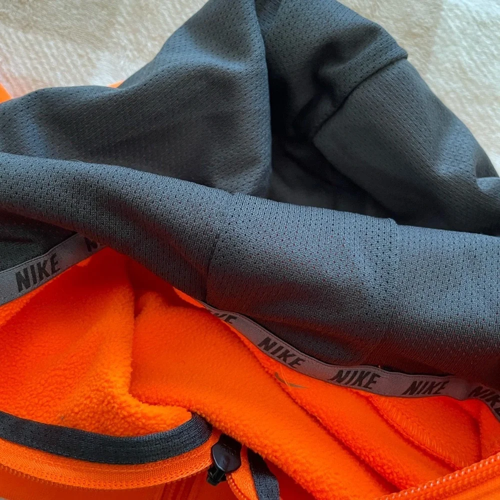 Nike Matching Set Bright Orange Hoodie with Grey Details 9-12 months - Picture 5 of 10